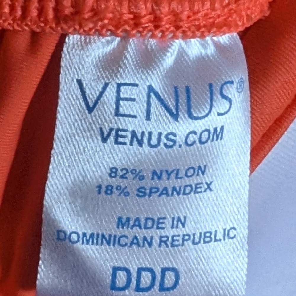 VENUS Orange Bikini Top with V-Neck and Decorative Detail - Picture 2 of 4